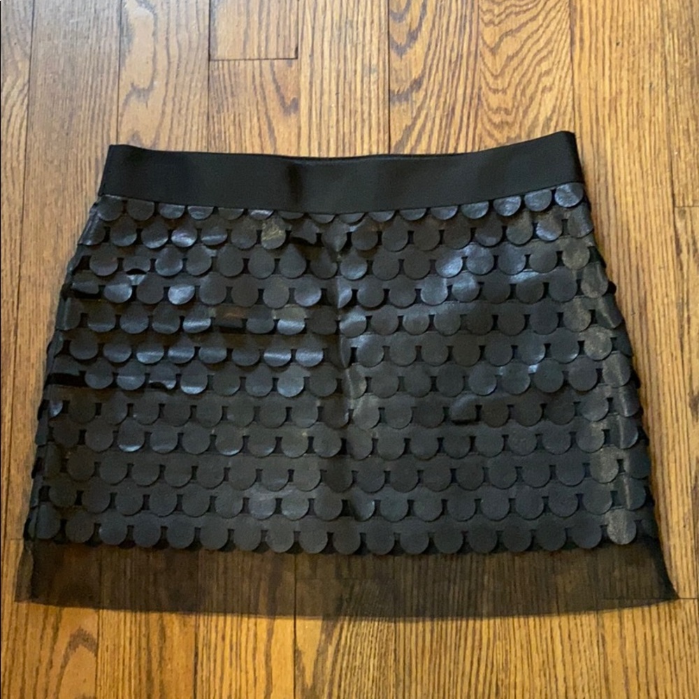 Milly leather skirt